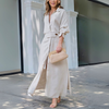 Yara | Elegant Linen V-Neck Maxi Dress