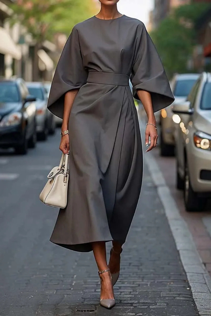 Neve | Flowy Belted Maxi Dress