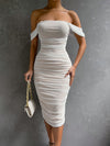 Iseult | Elegant Midi Dress with Refined Ruffles