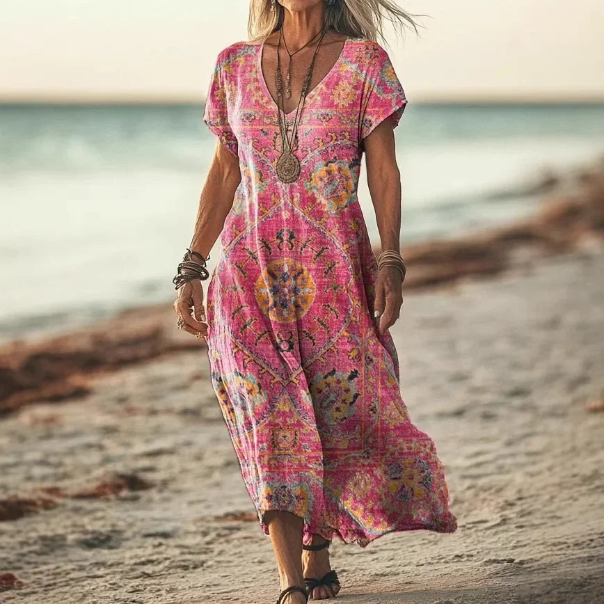 Adele | Colourful Maxi Dress