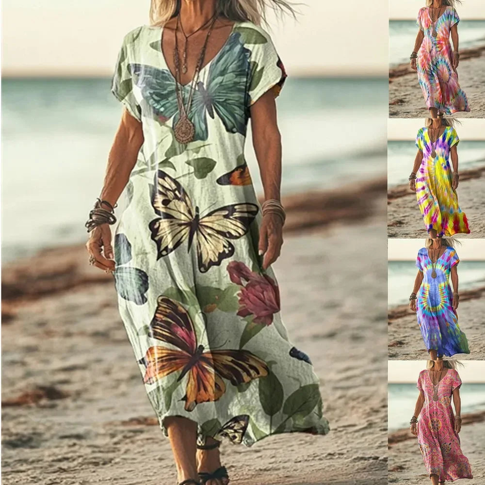 Adele | Colourful Maxi Dress