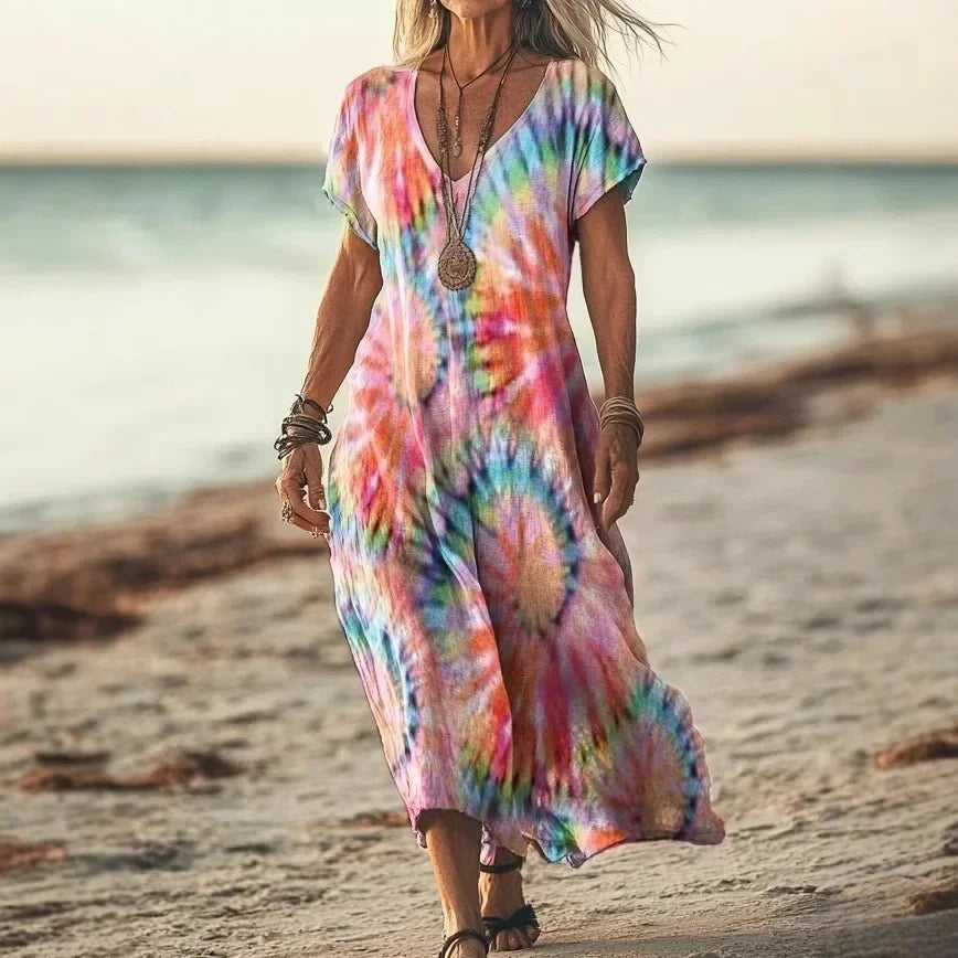 Adele | Colourful Maxi Dress