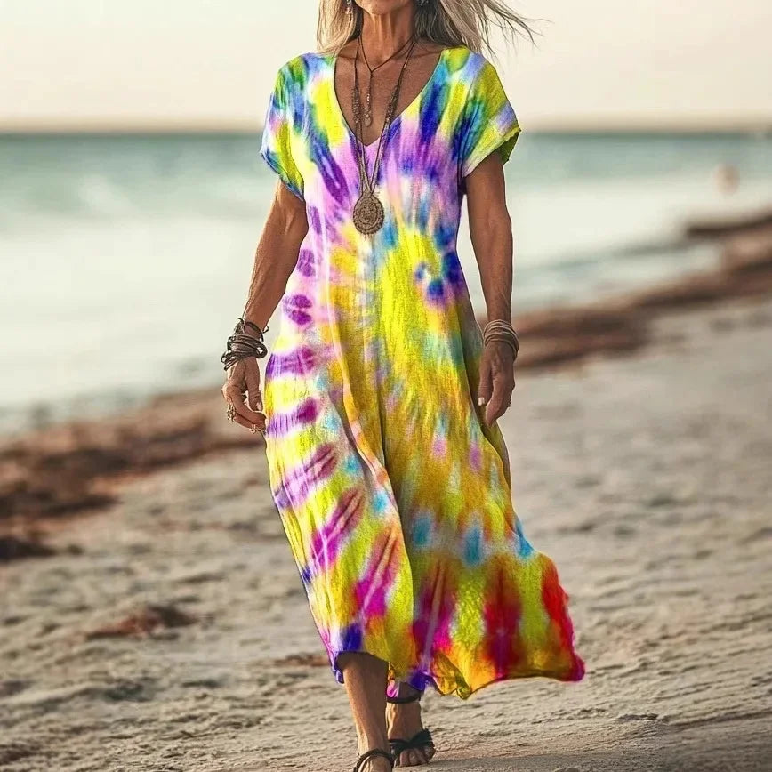 Adele | Colourful Maxi Dress